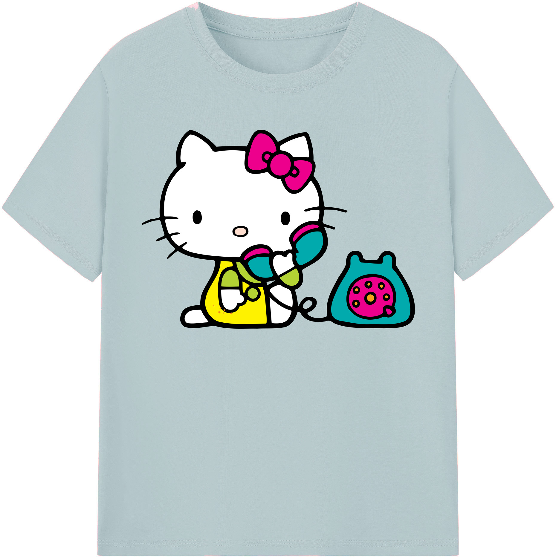 （画像用） Hello Kitty ハローキティ 綿100％半袖Tシャツ（フロントプリント）